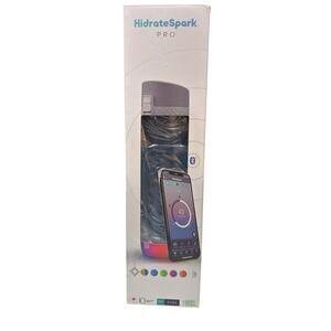 HidrateSpark Pro Smart Water Bottle Blue 24oz LED Bluetooth New In Box